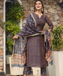 EILA CHANDERI KURTA LINING SUIT SET