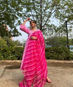 pink royal paradise glace suit set