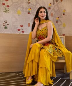 Gauri mustard sharara set