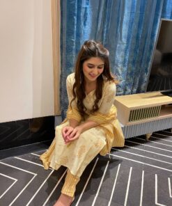 ridhi yellow muslin kurta set