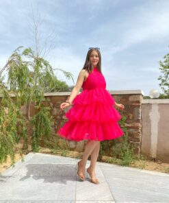 pink mabel organza dress