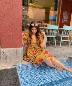 Danika bandhej knee length dress