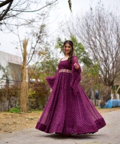 Purple netra georgette maxi
