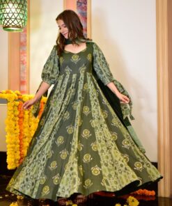 rida green maxi set