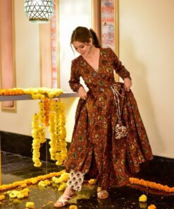 kaashni maroon kurta set