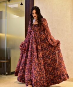 alisha blue georgette dress