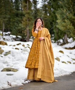 mustard sunshine kurta palazzo set