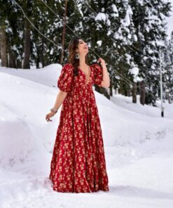 dhrishti red cotton dress