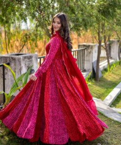 poetic pink and red maxi set