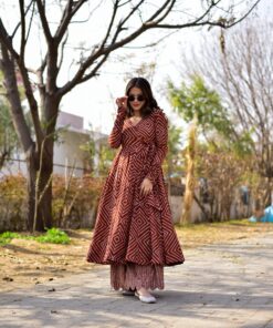 brown emerald suit set