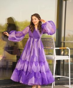 Aniya purple organza dress