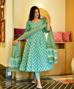 Aradhya sea green suit set