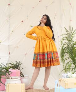 MUSTARD COTTON DRESS