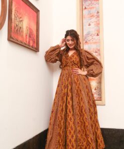 Dalia mustard cotton dress